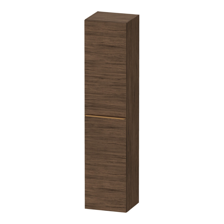 Duravit Armoire haute D-Neo 40x36 cm, 1 porte, 5 étagères, à droite, blanc brillant/Noyer naturel