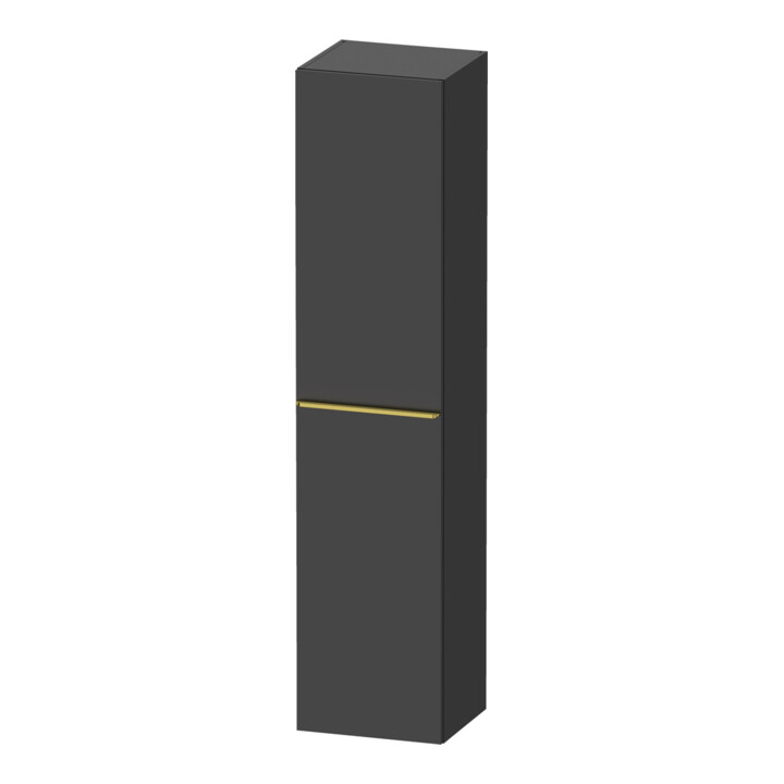 Duravit Armoire haute D-Neo 40x36 cm, 1 porte, 5 étagères, à droite, gris pâle/gris mat