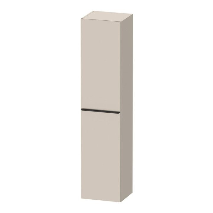 Duravit Armoire haute D-Neo 40x36 cm, 1 porte, 5 étagères, à gauche, noir/taupe mat