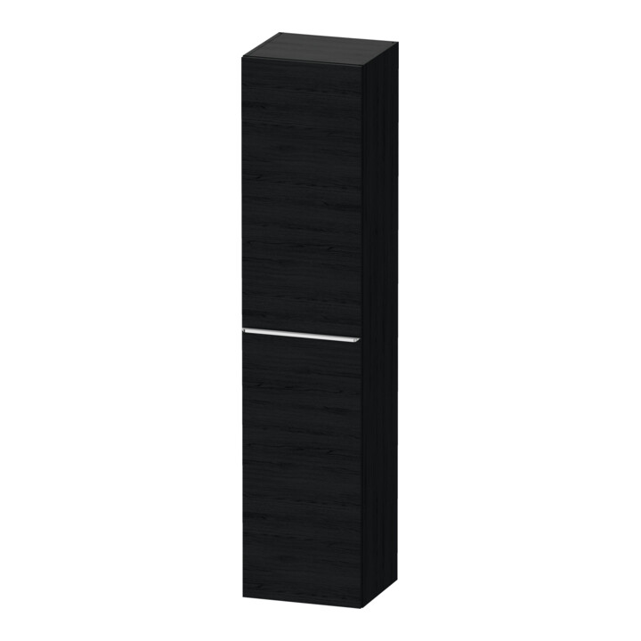 Duravit Armoire haute D-Neo 40x36cm, 1 porte, 5 étagères, à gauche, chrome/chêne noir