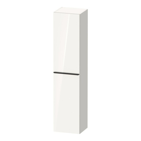 Duravit Armoire haute D-Neo 40x36cm, 1 porte, 5 étagères, à gauche, noir/blanc brillant