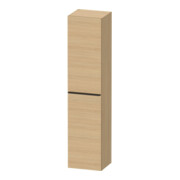Duravit Armoire haute D-Neo 40x36cm, 1 porte, 5 étagères, à gauche, noir/Naturel œuf