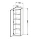 Duravit Armoire haute DuraStyle 40x36x140 cm, porte gauche, blanc brillant