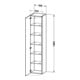 Duravit Armoire haute DuraStyle 40x36x180 cm, porte droite, noyer naturel