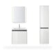 Duravit Armoire haute Ketho.2 40x36x176 cm, 2 portes, raccord à droite, blanc brillant-1