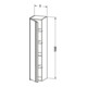 Duravit Armoire haute Ketho 40x36 cm, porte droite, blanc brillant