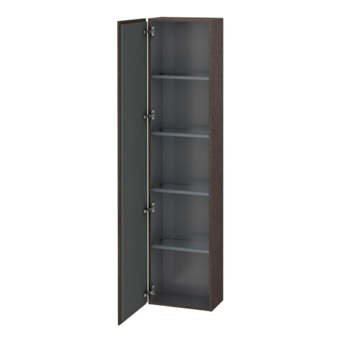 Duravit Armoire haute L-Cube 40x24,3x176 cm, porte gauche, chêne foncé brossé