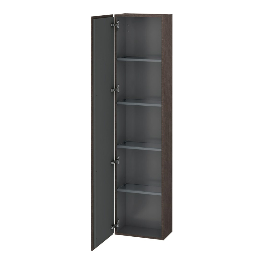 Duravit Armoire haute L-Cube 40x24,3x176 cm, porte gauche, chêne foncé brossé