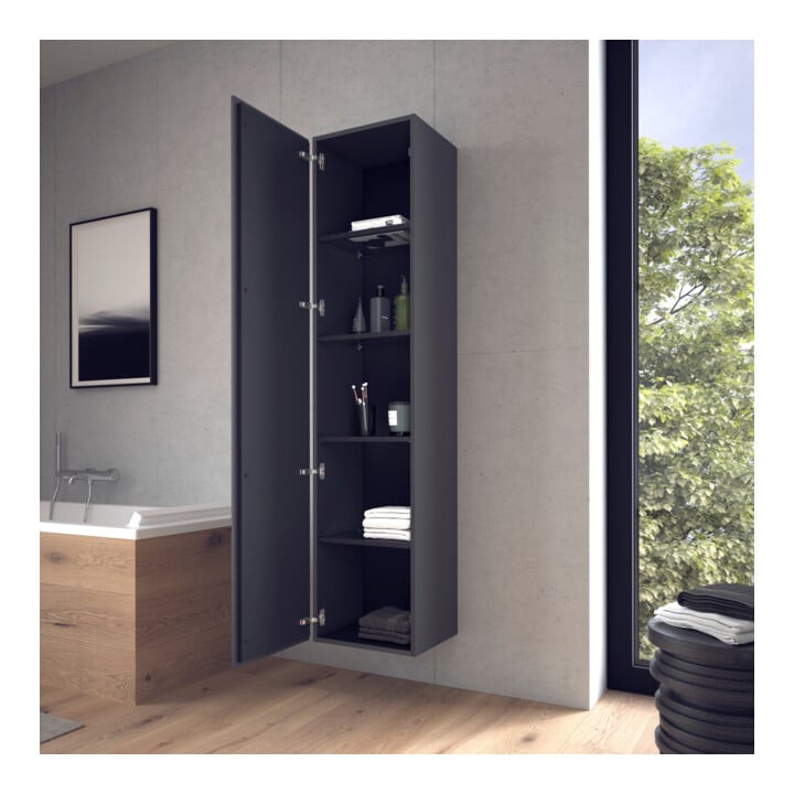 Duravit Armoire haute L-Cube 40x36,3x176 cm, porte droite, graphite mat