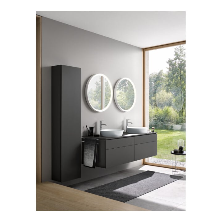 Duravit Armoire haute L-Cube 40x36,3x176 cm, porte droite, graphite mat