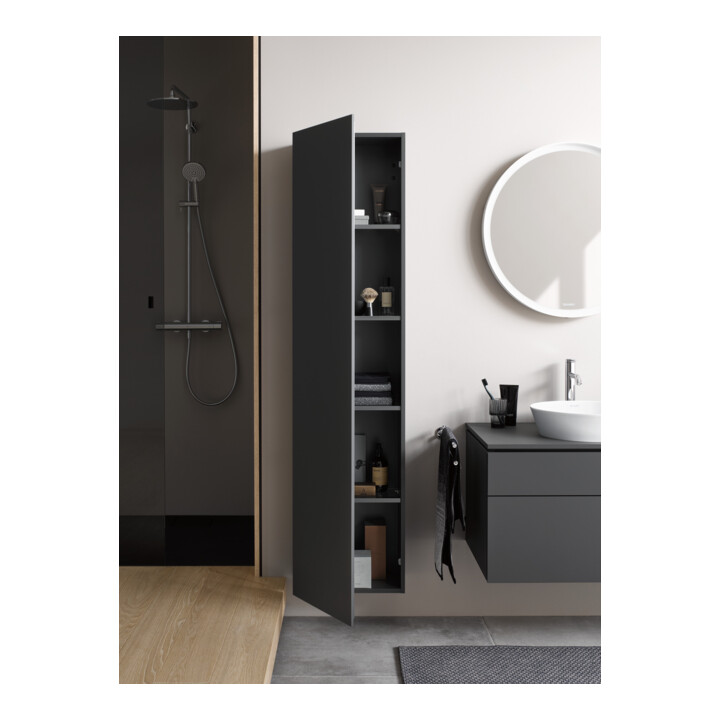 Duravit Armoire haute L-Cube 40x36,3x176 cm, porte droite, graphite mat