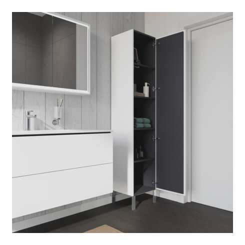 Duravit Armoire haute L-Cube 40x36,3x176 cm, porte gauche, blanc brillant
