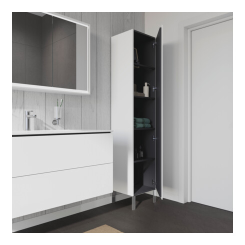Duravit Armoire haute L-Cube 40x36,3x176 cm, porte gauche, blanc brillant