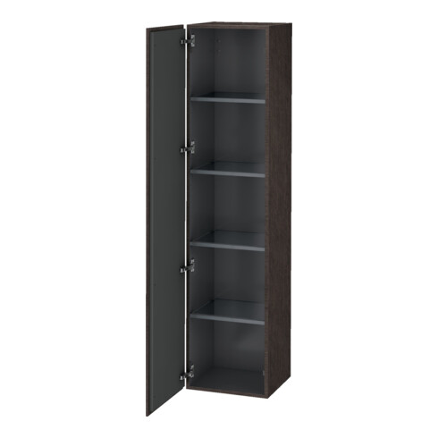 Duravit Armoire haute L-Cube 40x36,3x176 cm, porte gauche, chêne foncé brossé