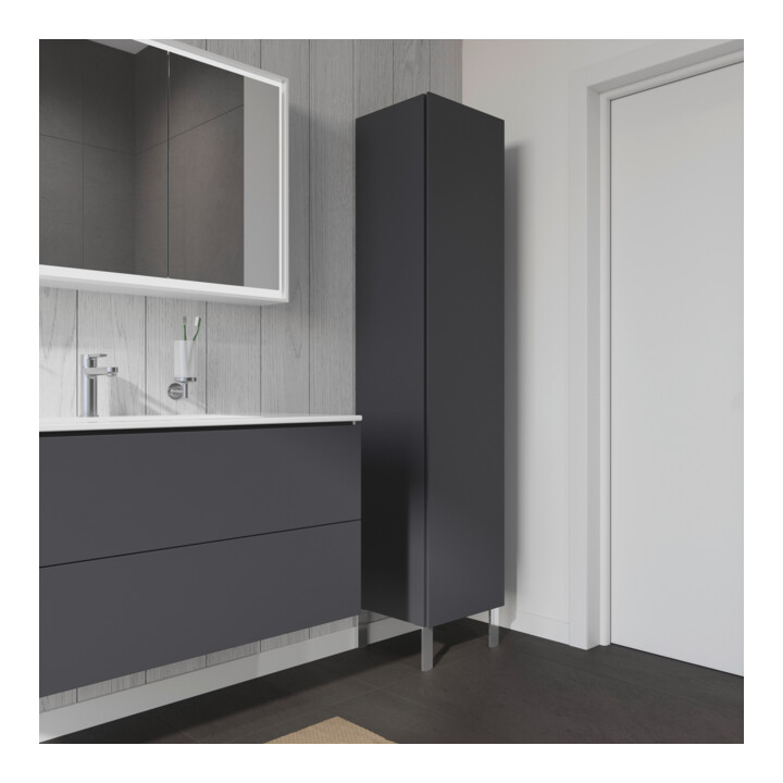 Duravit Armoire haute L-Cube 40x36,3x176 cm, porte gauche, graphite mat