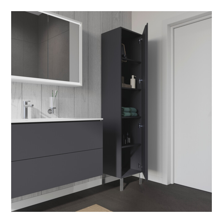 Duravit Armoire haute L-Cube 40x36,3x176 cm, porte gauche, graphite mat
