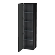 Duravit Armoire haute L-Cube 40x36,3x176 cm, porte gauche, noir brillant