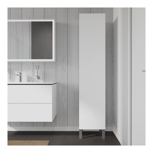 Duravit Armoire haute L-Cube 40x36,3x176cm, porte droite, blanc brillant