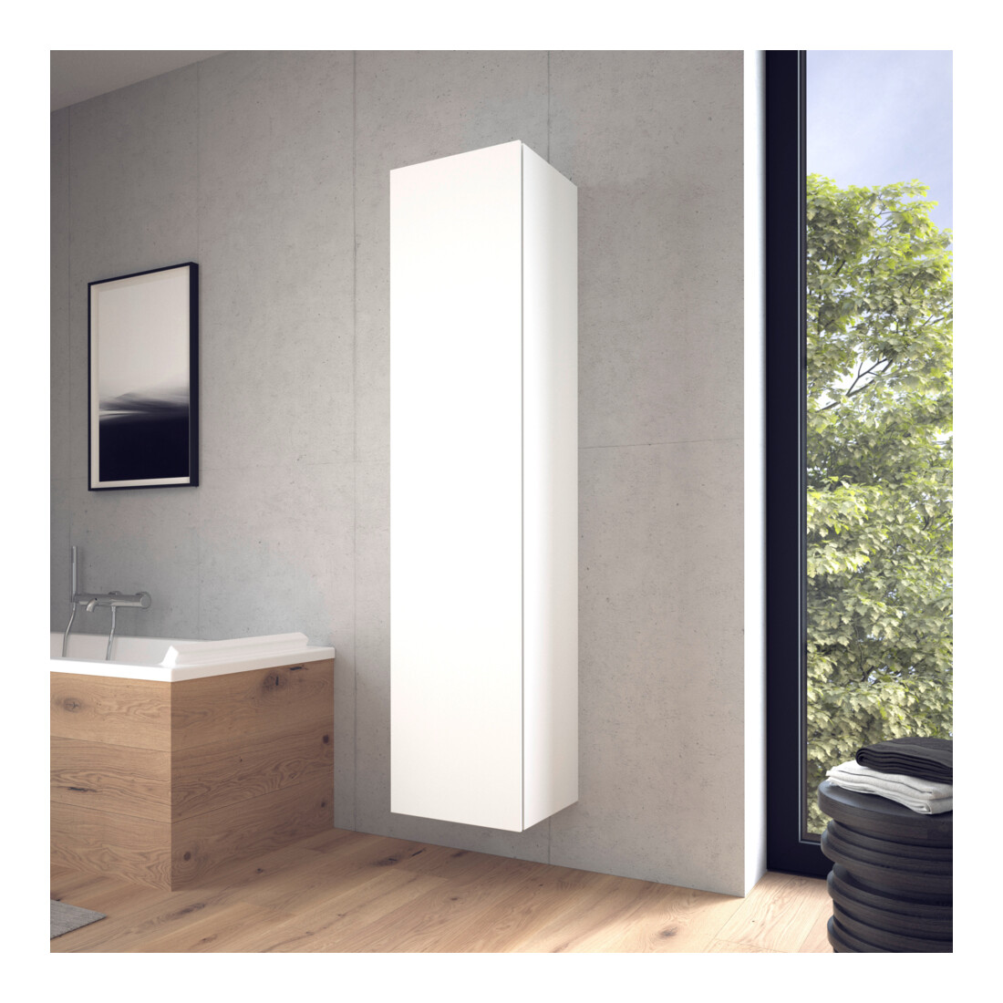 Duravit Armoire haute L-Cube 40x36,3x176cm, porte gauche, blanc mat