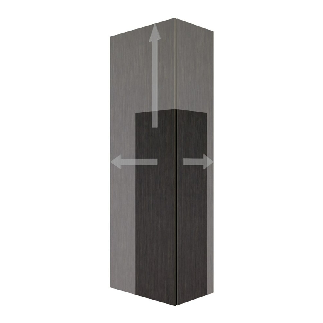 Duravit Armoire haute L-Cube 50x24,3x176cm, porte gauche, chêne noir