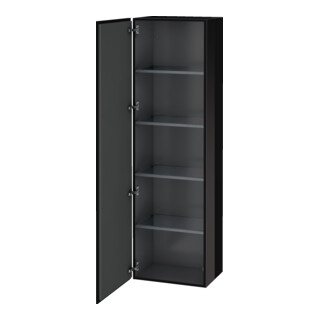 Duravit Armoire haute L-Cube 50x36,3x176 cm, porte à gauche, noir brillant