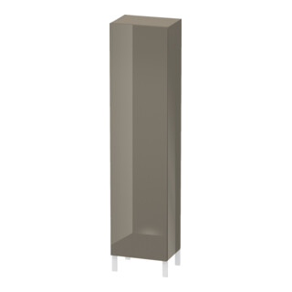 Duravit Armoire haute L-Cube indiv., porte gauche, gris flanelle brillant