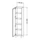 Duravit Armoire haute L-Cube individual, porte gauche, chêne marbré