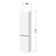 Duravit Armoire haute murale Sivida 40x177x37,4 cm, 3 étagères, gauche, blanc mat