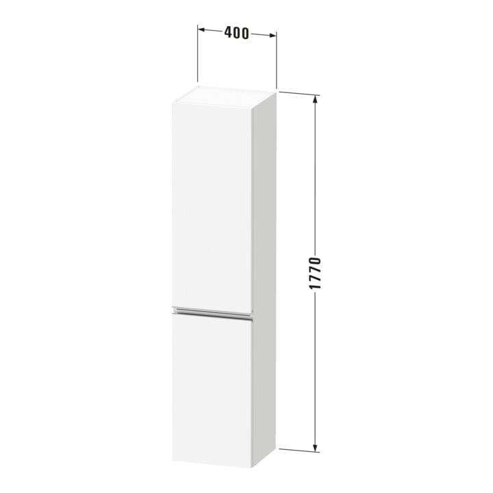 Duravit Armoire haute murale Sivida 40x177x37,4 cm, 3 étagères, gauche, blanc mat