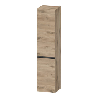 Duravit Armoire haute murale Sivida 40x177x37,4 cm, 3 étagères, noir brillant, droite, marbre œuf