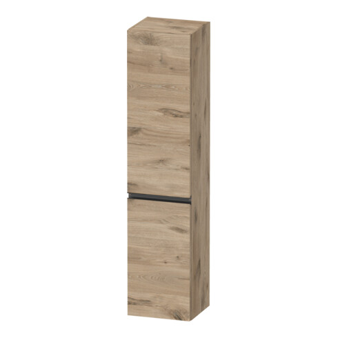 Duravit Armoire haute murale Sivida 40x177x37,4 cm, 3 étagères, noir brillant, droite, marbre œuf