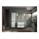 Duravit Armoire haute murale Sivida 40x177x37,4 cm, 3 étagères, noir, droite, mat blanc-4