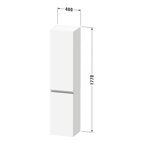 Duravit Armoire haute murale Sivida 40x177x37,4 cm, 3 étagères, noir mat, R, graph ma