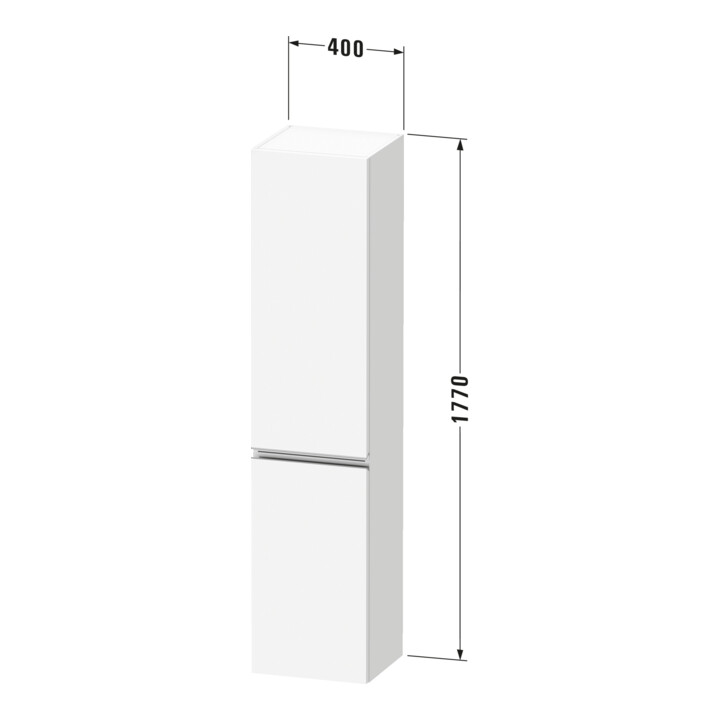 Duravit Armoire haute murale Sivida 40x177x37,4 cm, 3 étagères, vert ma, à droite, G c