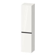 Duravit Armoire haute murale Sivida 40x177x37,4cm, 3 étag., noir, droite, blanc brillant