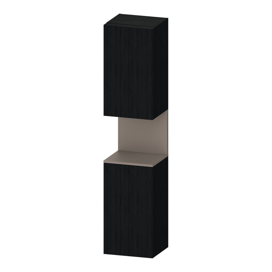 Duravit Armoire haute Qatego 40x36x176 cm, 2 portes, à droite, basse, avec miroir noir