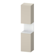 Duravit Armoire haute Qatego 40x36x176 cm, 2 portes, à droite, blanc mat/taupe mat