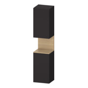 Duravit Armoire haute Qatego 40x36x176 cm, 2 portes, à droite, chêne naturel/gris mat