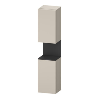 Duravit Armoire haute Qatego 40x36x176 cm, 2 portes, à droite, graphite/marron taupe
