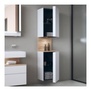 Duravit Armoire haute Qatego 40x36x176 cm, 2 portes, à droite, marbre œuf/blanc mat-4