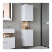 Duravit Armoire haute Qatego 40x36x176 cm, 2 portes, à droite, marbre œuf/blanc mat-5
