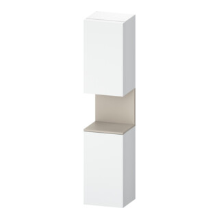 Duravit Armoire haute Qatego 40x36x176 cm, 2 portes, à droite, taupe mat/bois clair