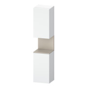 Duravit Armoire haute Qatego 40x36x176 cm, 2 portes, à droite, taupe mat/bois clair