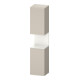 Duravit Armoire haute Qatego 40x36x176 cm, 2 portes, à gauche, blanc brillant/taupe mat-1