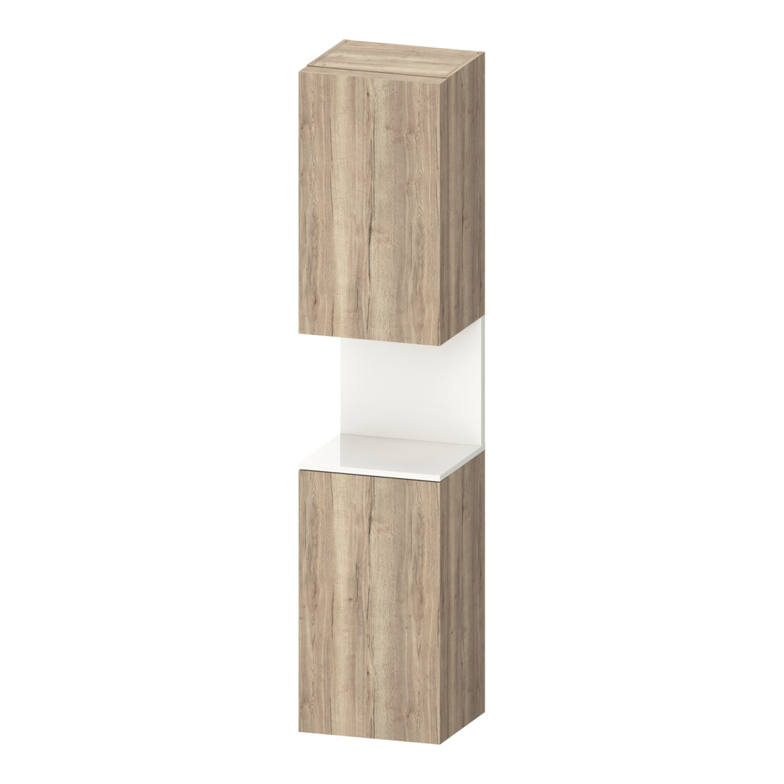 Duravit Armoire haute Qatego 40x36x176 cm, 2 portes, à gauche, blanc/glaçure œuf marbré