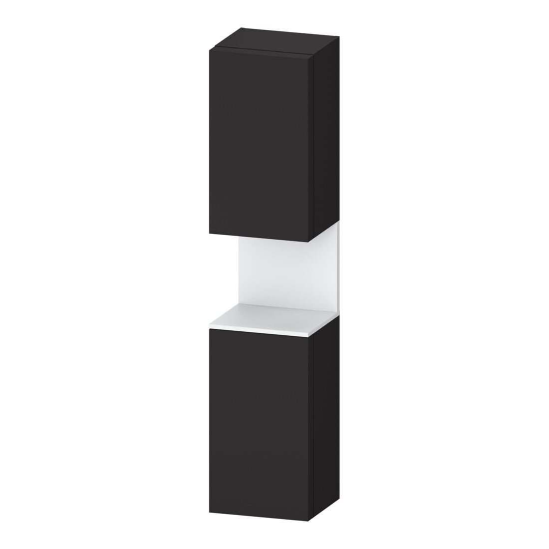 Duravit Armoire haute Qatego 40x36x176 cm, 2 portes, à gauche, blanc mat avec poignée