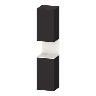 Duravit Armoire haute Qatego 40x36x176 cm, 2 portes, à gauche, blanc mat/gris mat