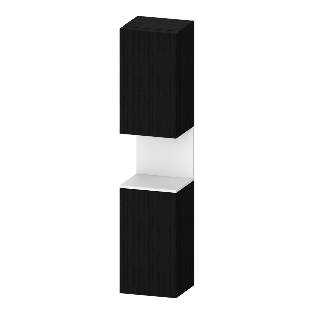 Duravit Armoire haute Qatego 40x36x176 cm, 2 portes, à gauche, blanc mat/poignée chêne noir