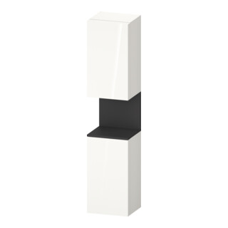Duravit Armoire haute Qatego 40x36x176 cm, 2 portes, à gauche, gris mat/blanc brillant