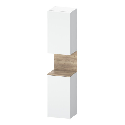 Duravit Armoire haute Qatego 40x36x176 cm, 2 portes, à gauche, marbre œuf/blanc mat